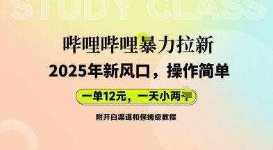哔哩哔哩暴力拉新:2025年新风口,一单12元,一天数张(附开白渠道和保姆级教程)-亮剑学堂